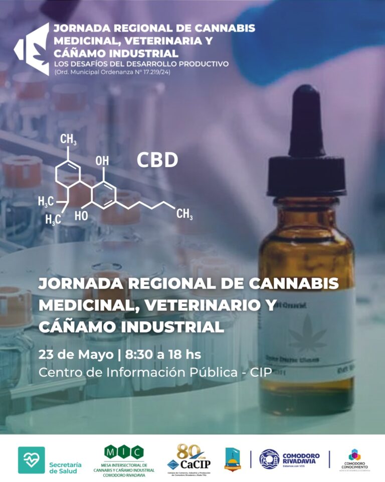 Comodoro Rivadavia será sede de una jornada clave sobre cannabis medicinal, veterinario y cáñamo industrial